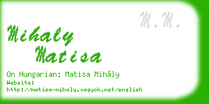 mihaly matisa business card